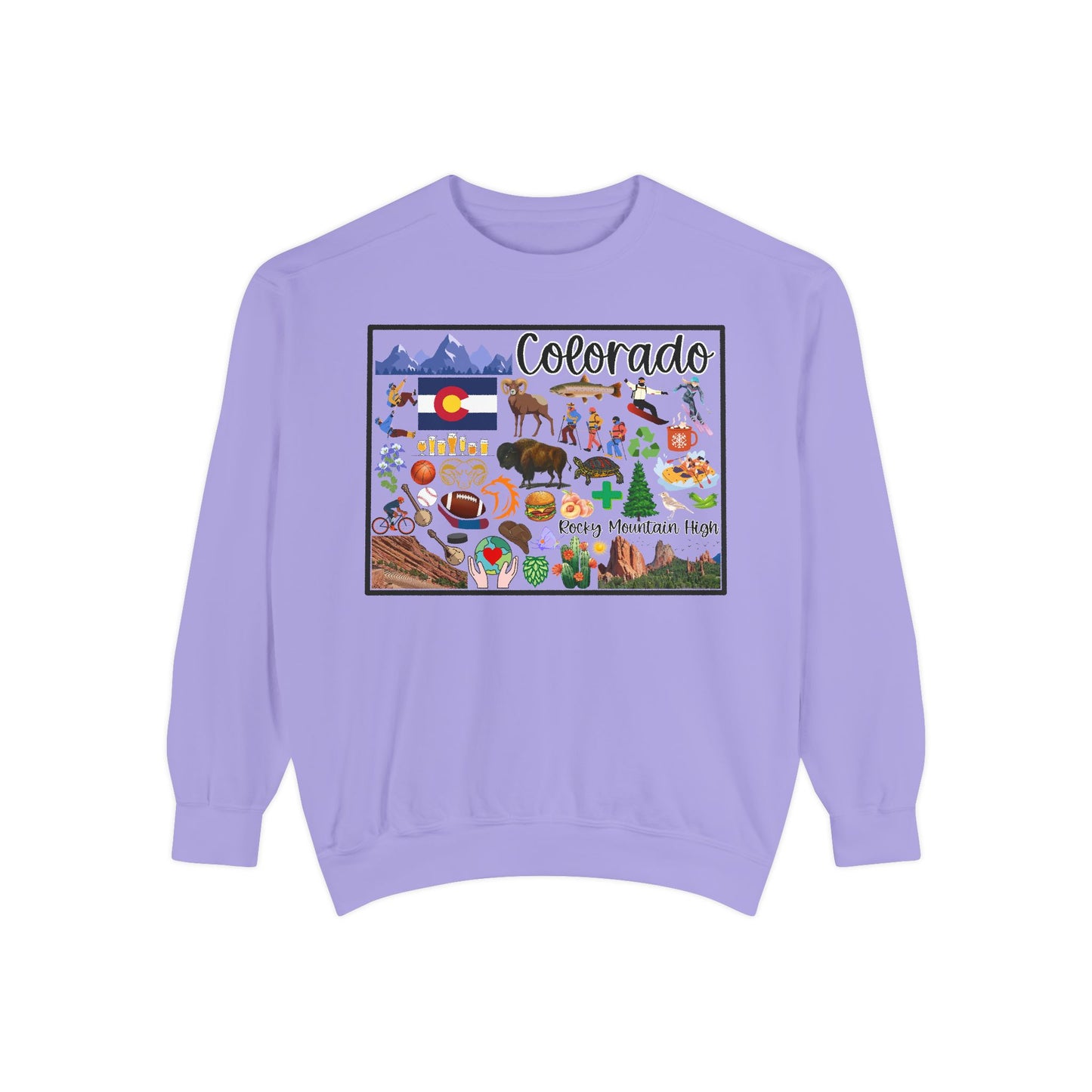 Beautiful State of Colorado - Comfort Colors Sweatshirt