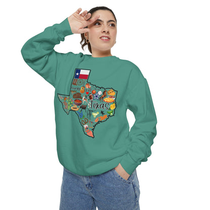 Beautiful State of Texas - Comfort Colors Sweatshirt