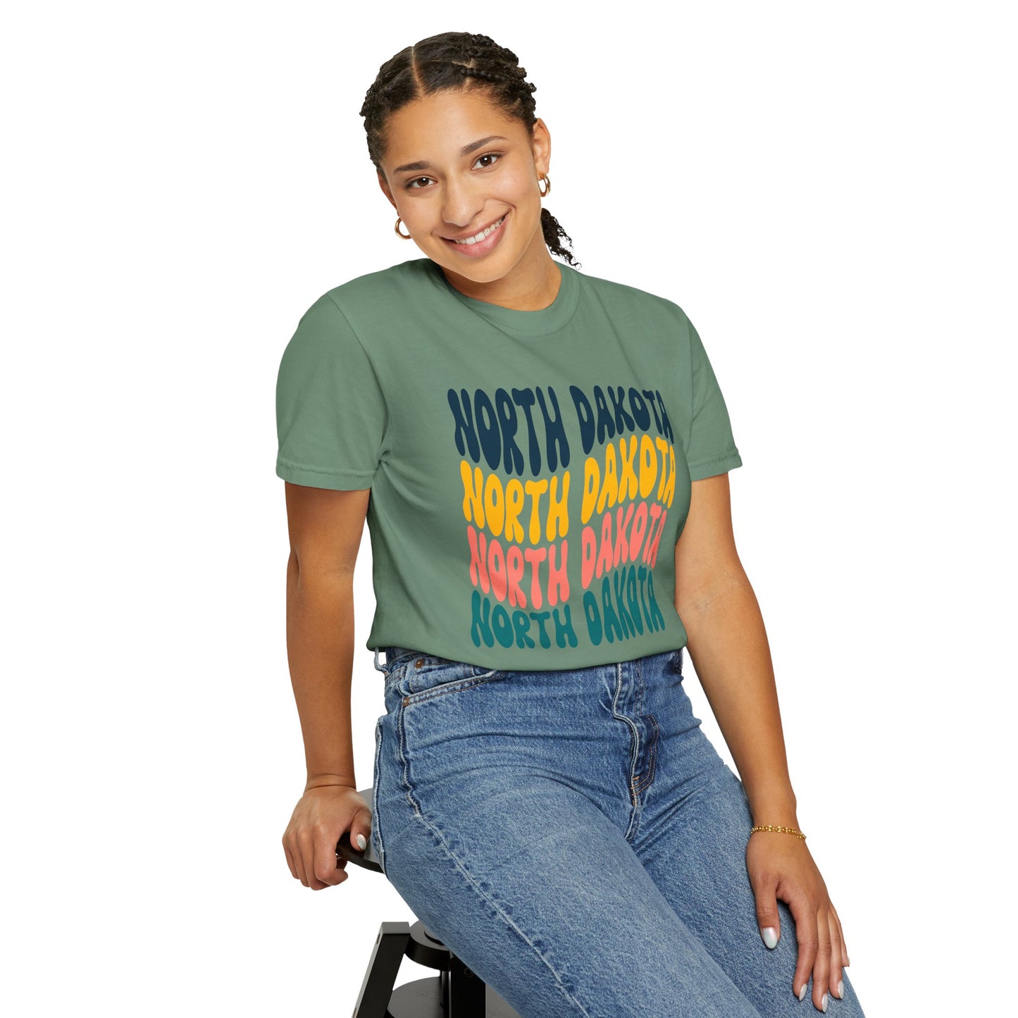 Retro North Dakota - Comfort Colors Shirt