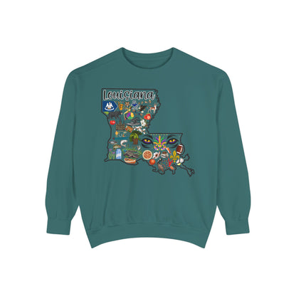 Beautiful State of Louisiana - Comfort Colors Sweatshirt