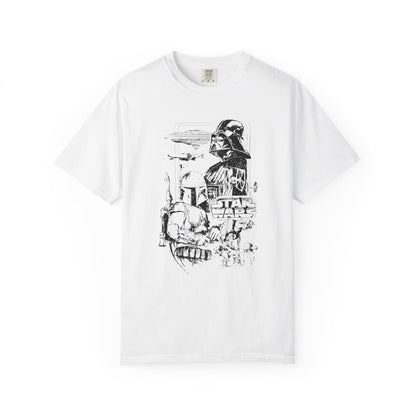 Star Wars Black Line Drawing - Comfort Colors Shirt