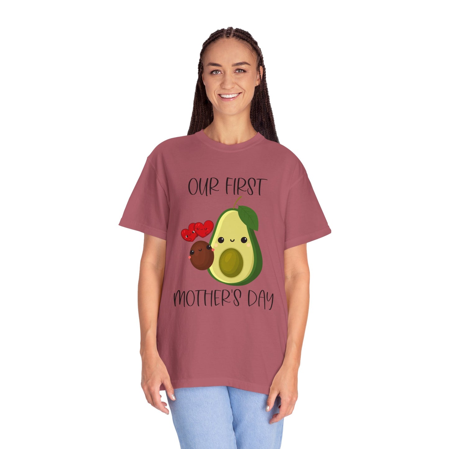 Our First Mother's Day Together (Avocado & Pit) - Comfort Colors Shirt