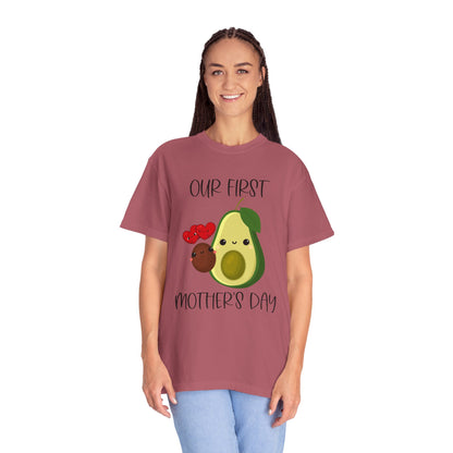 Our First Mother's Day Together (Avocado & Pit) - Comfort Colors Shirt