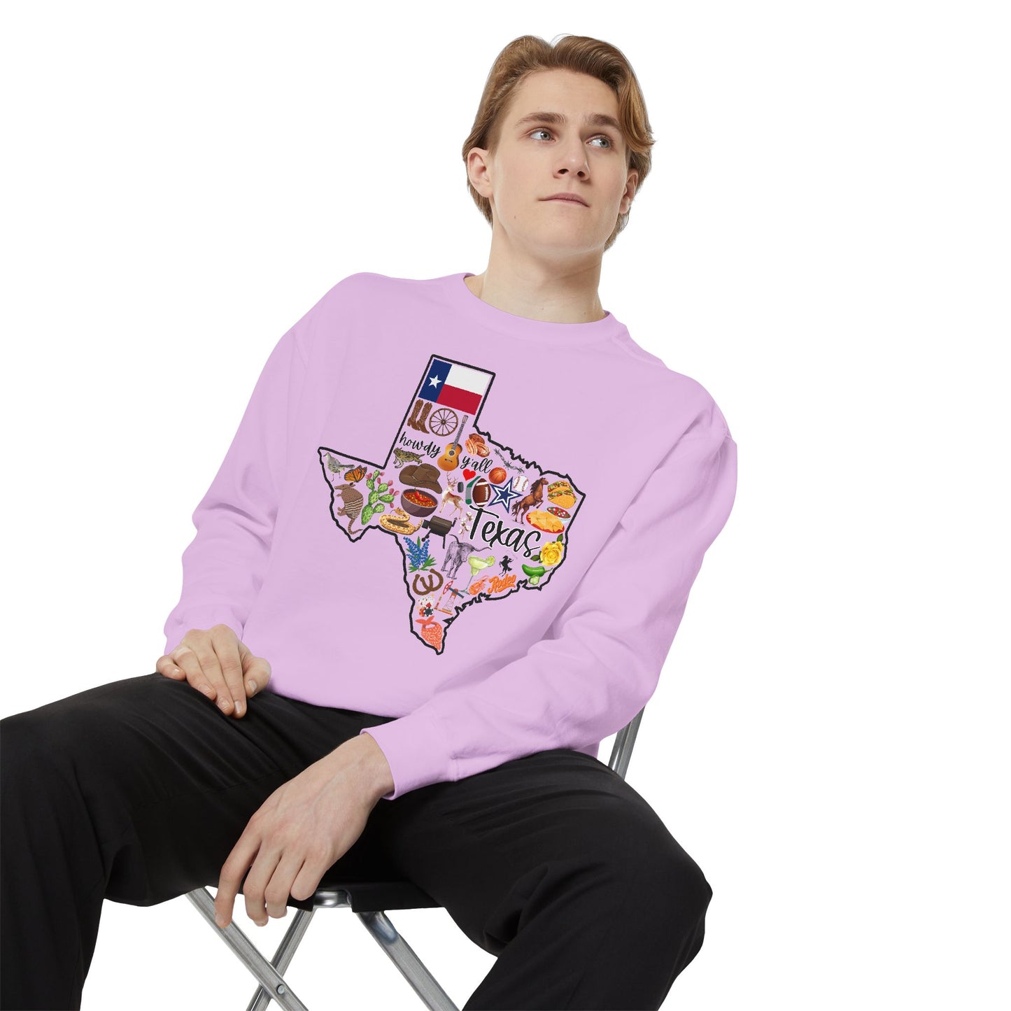 Beautiful State of Texas - Comfort Colors Sweatshirt