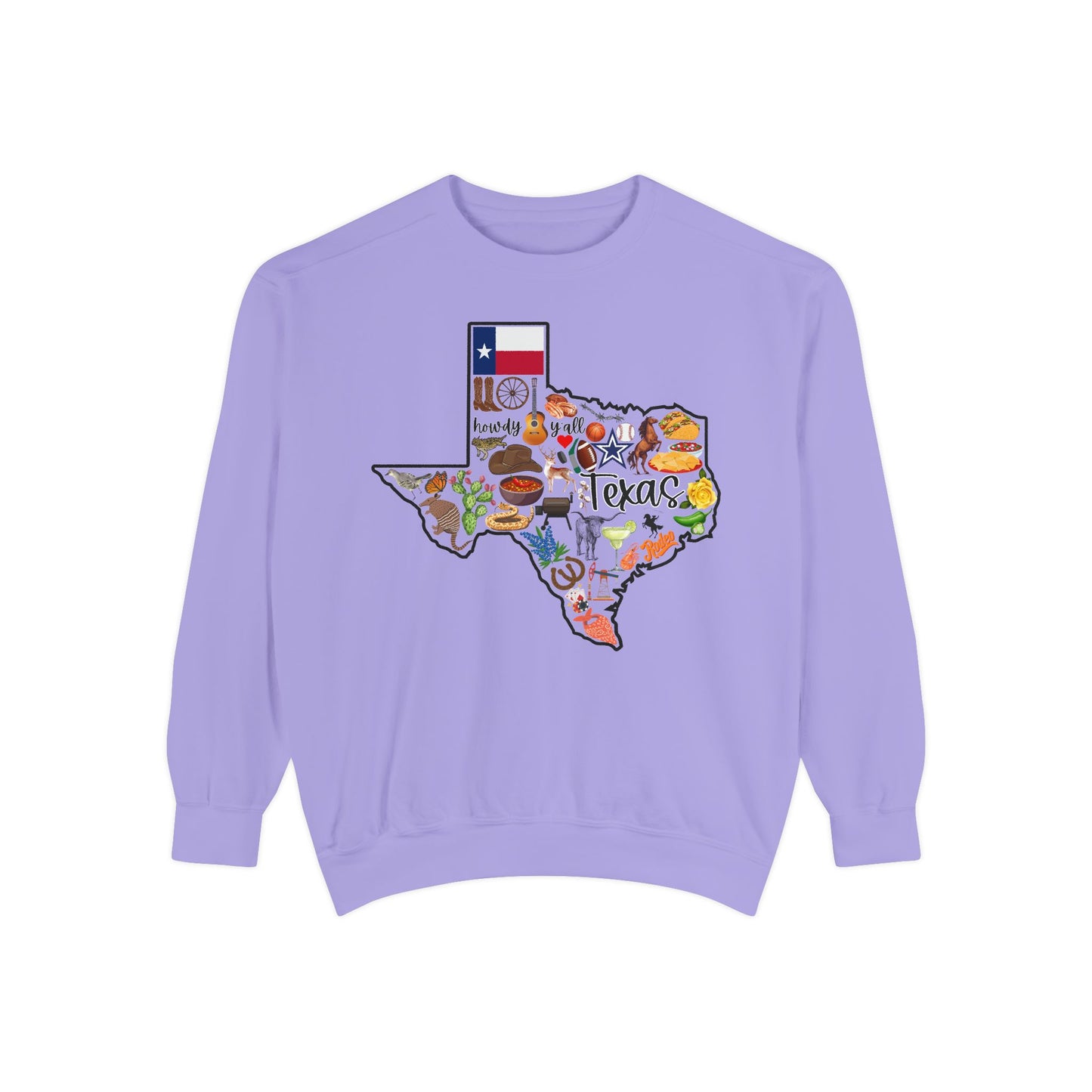 Beautiful State of Texas - Comfort Colors Sweatshirt