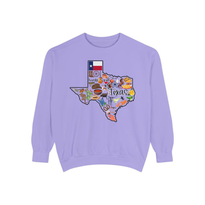 Beautiful State of Texas - Comfort Colors Sweatshirt
