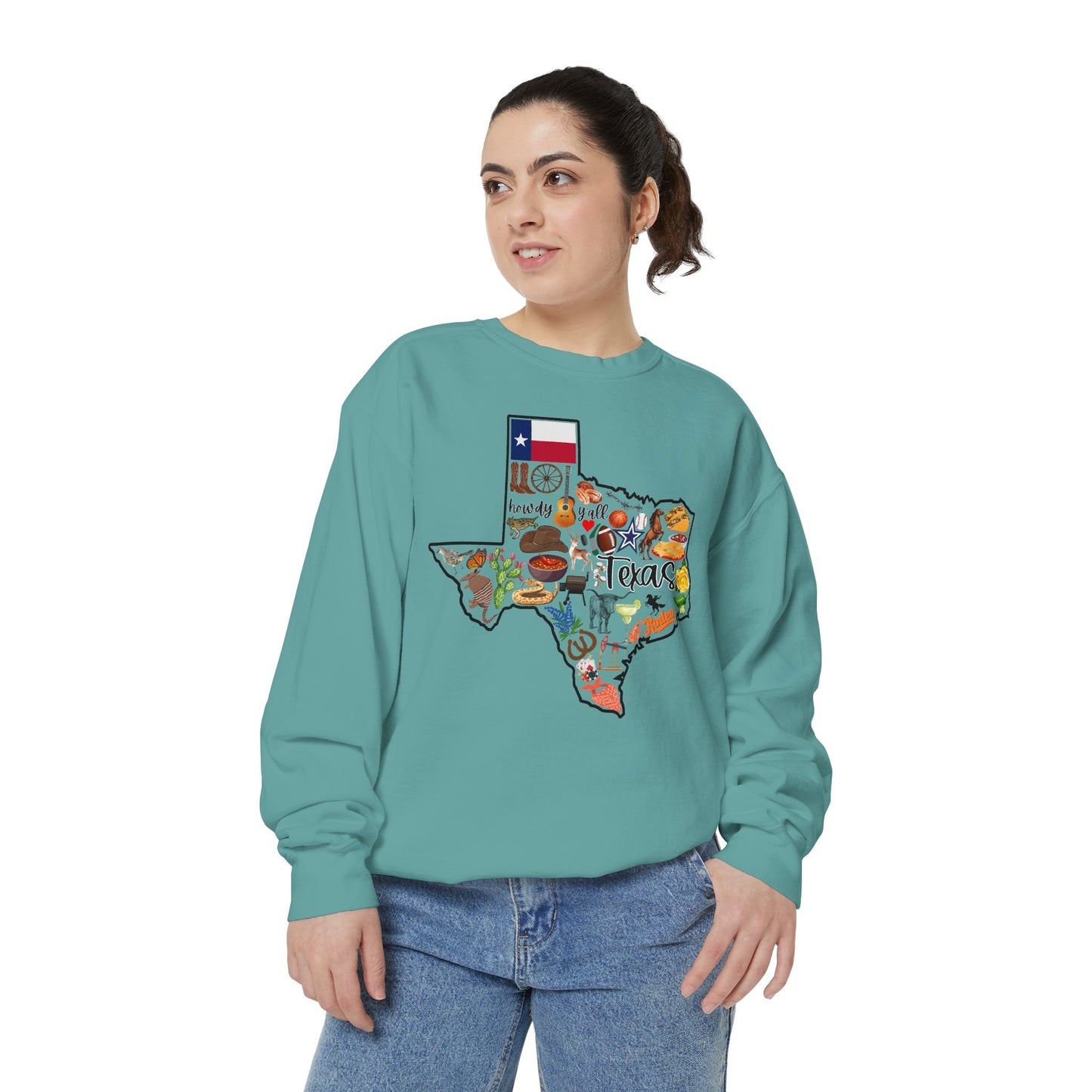 Beautiful State of Texas - Comfort Colors Sweatshirt