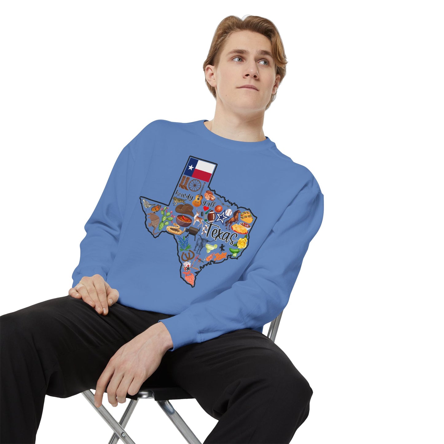 Beautiful State of Texas - Comfort Colors Sweatshirt