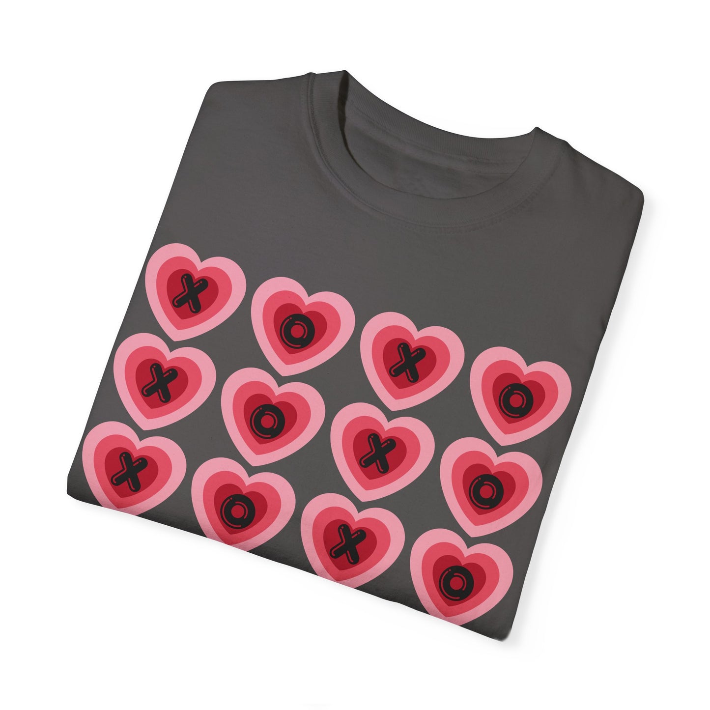 Retro Heart X's and O's - Comfort Colors Shirt