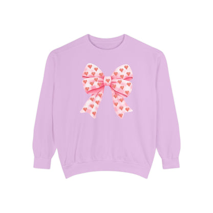 Pink Bow & Hearts - Comfort Colors Sweatshirt