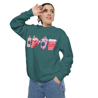 Valentine's Coffee - Comfort Colors Sweatshirt