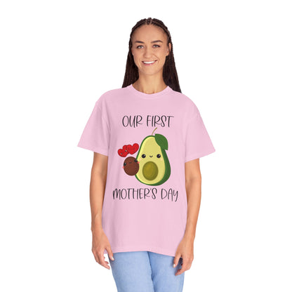 Our First Mother's Day Together (Avocado & Pit) - Comfort Colors Shirt