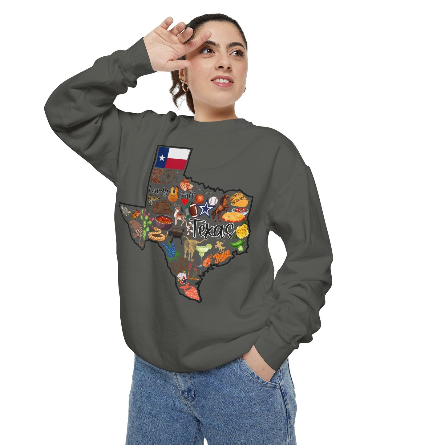 Beautiful State of Texas - Comfort Colors Sweatshirt