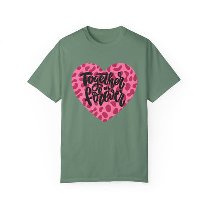 Together Forever Cheetah Heart - Comfort Colors Shirt