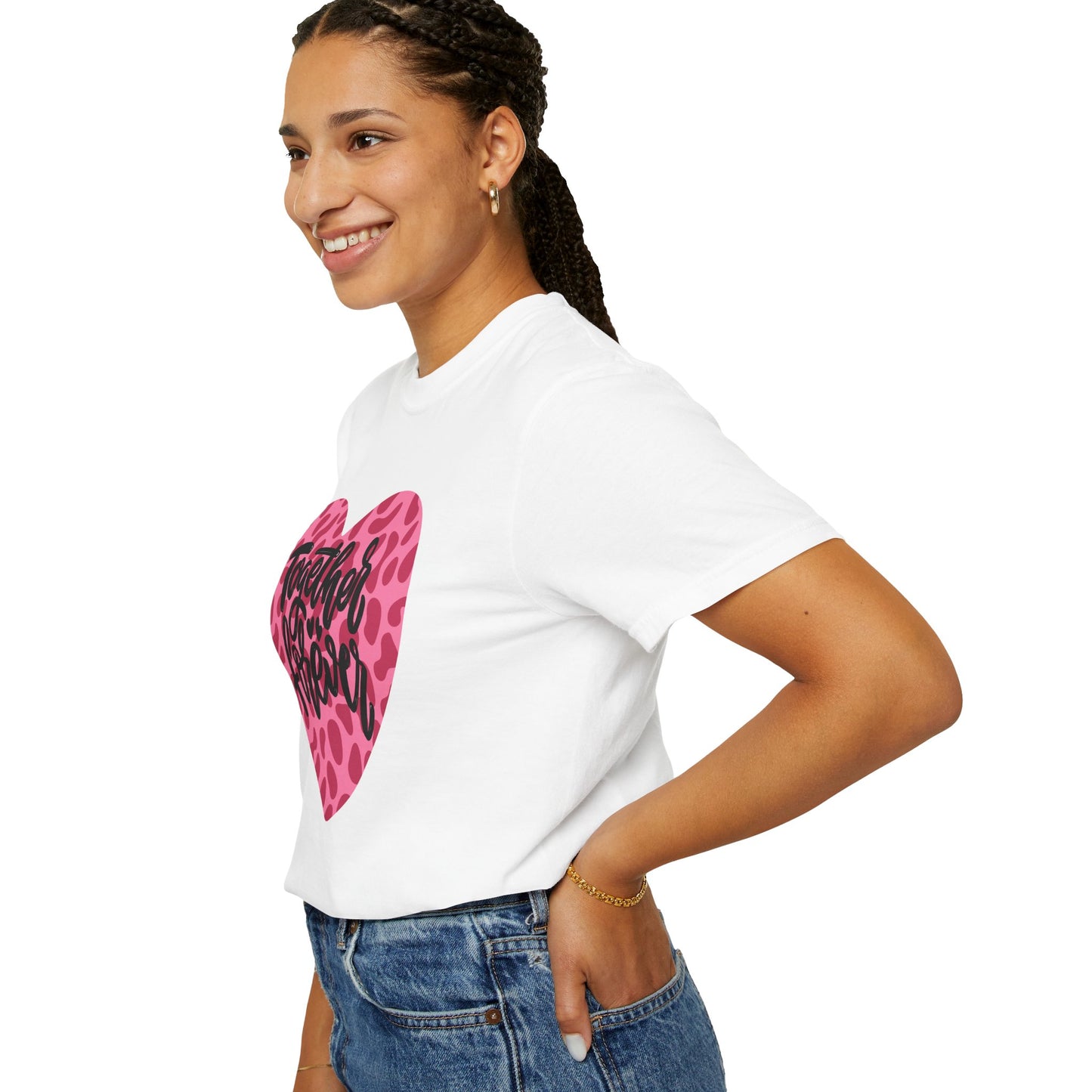 Together Forever Cheetah Heart - Comfort Colors Shirt