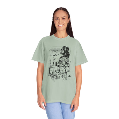 Star Wars Black Line Drawing - Comfort Colors Shirt