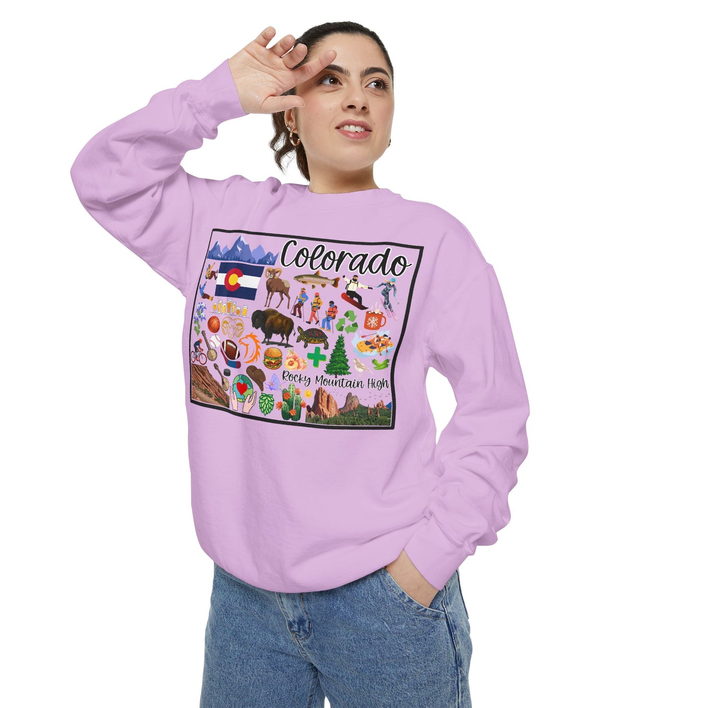 Beautiful State of Colorado - Comfort Colors Sweatshirt