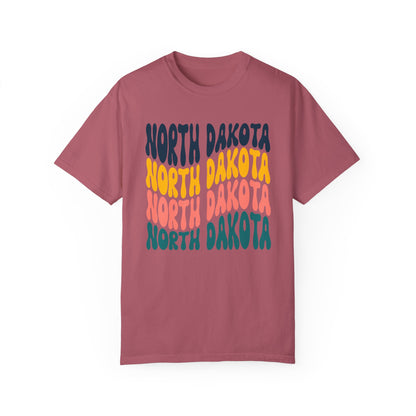 Retro North Dakota - Comfort Colors Shirt