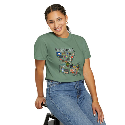 Beautiful State of Louisiana - Comfort Colors Shirt
