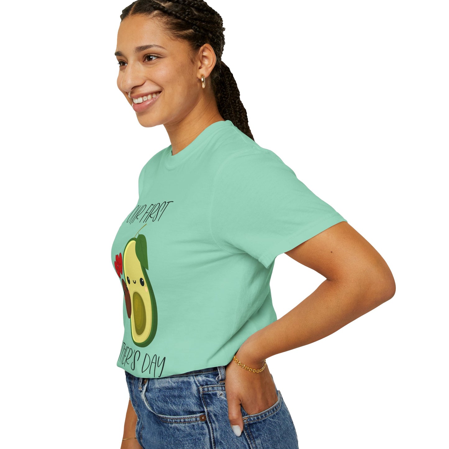 Our First Mother's Day Together (Avocado & Pit) - Comfort Colors Shirt