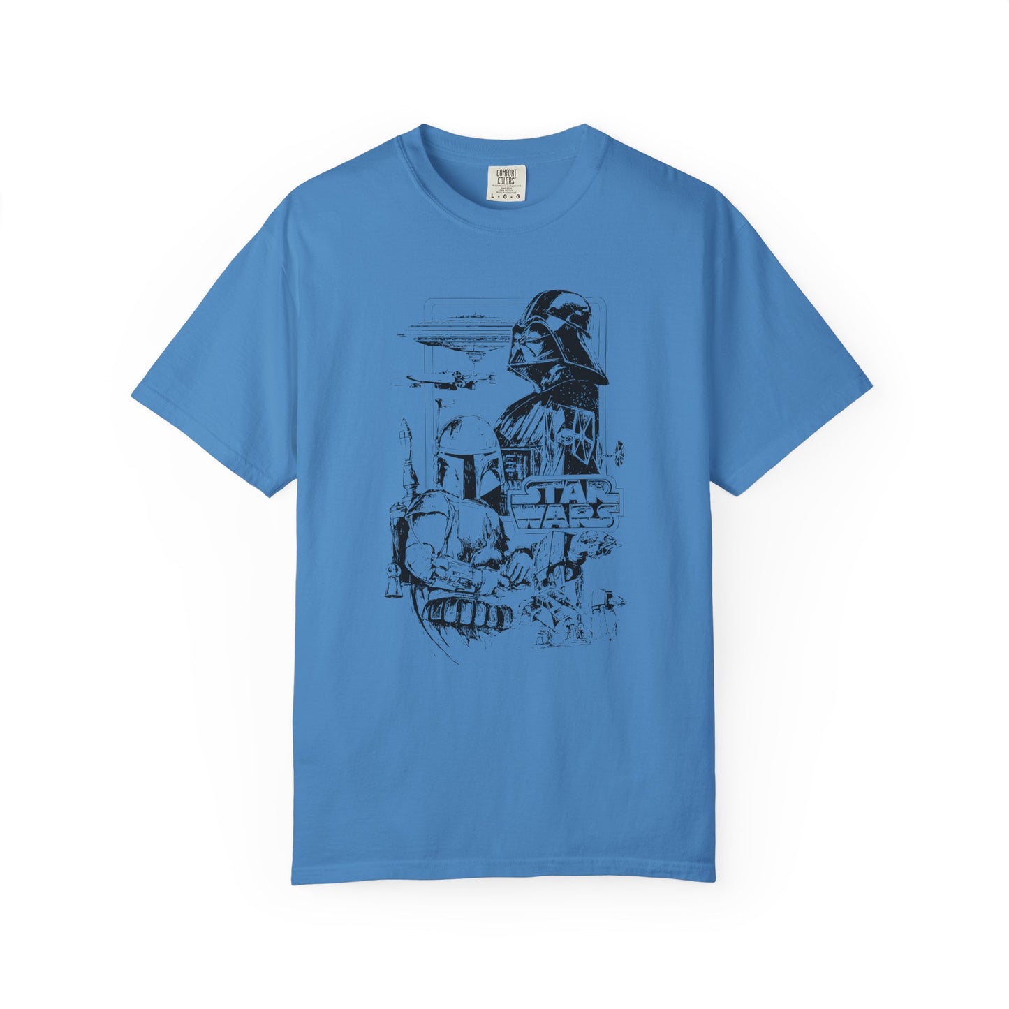 Star Wars Black Line Drawing - Comfort Colors Shirt