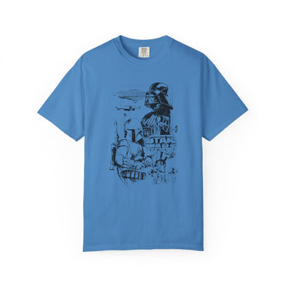 Star Wars Black Line Drawing - Comfort Colors Shirt