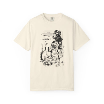 Star Wars Black Line Drawing - Comfort Colors Shirt