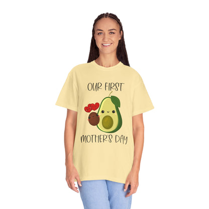 Our First Mother's Day Together (Avocado & Pit) - Comfort Colors Shirt