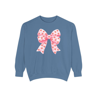 Pink Bow & Hearts - Comfort Colors Sweatshirt