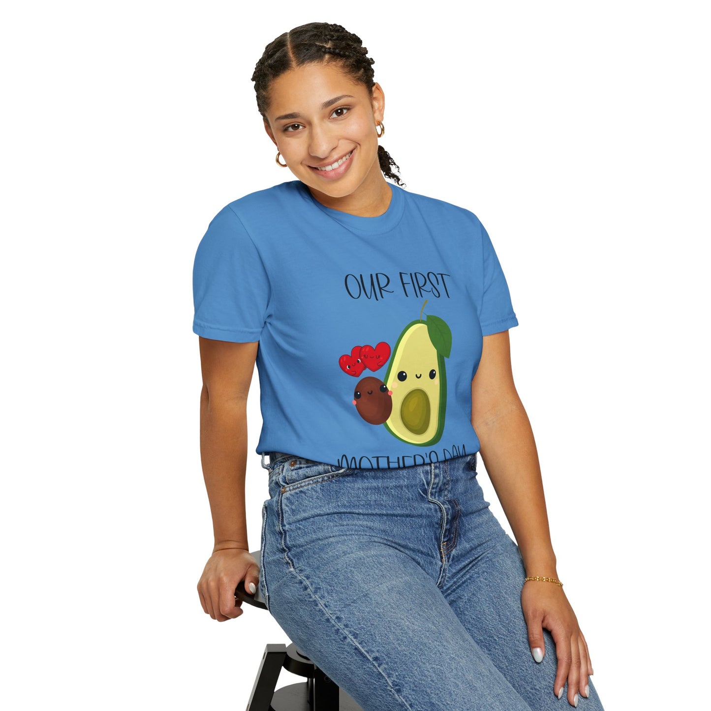 Our First Mother's Day Together (Avocado & Pit) - Comfort Colors Shirt