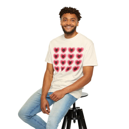 Retro Heart X's and O's - Comfort Colors Shirt