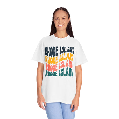 Retro Rhode Island - Comfort Colors Shirt