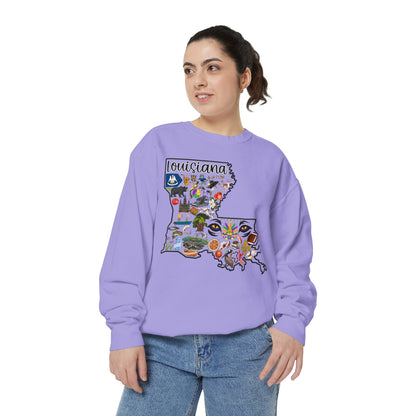 Beautiful State of Louisiana - Comfort Colors Sweatshirt