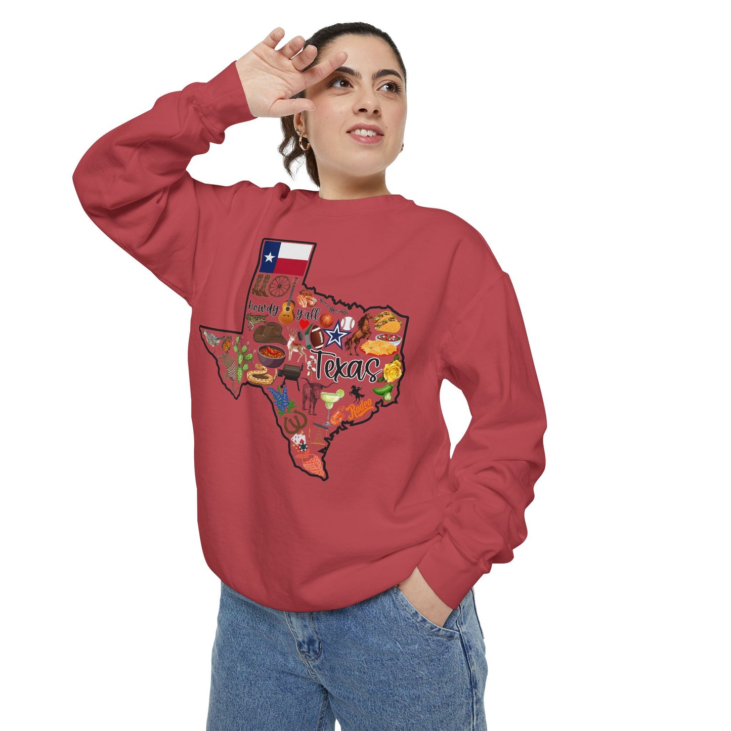 Beautiful State of Texas - Comfort Colors Sweatshirt