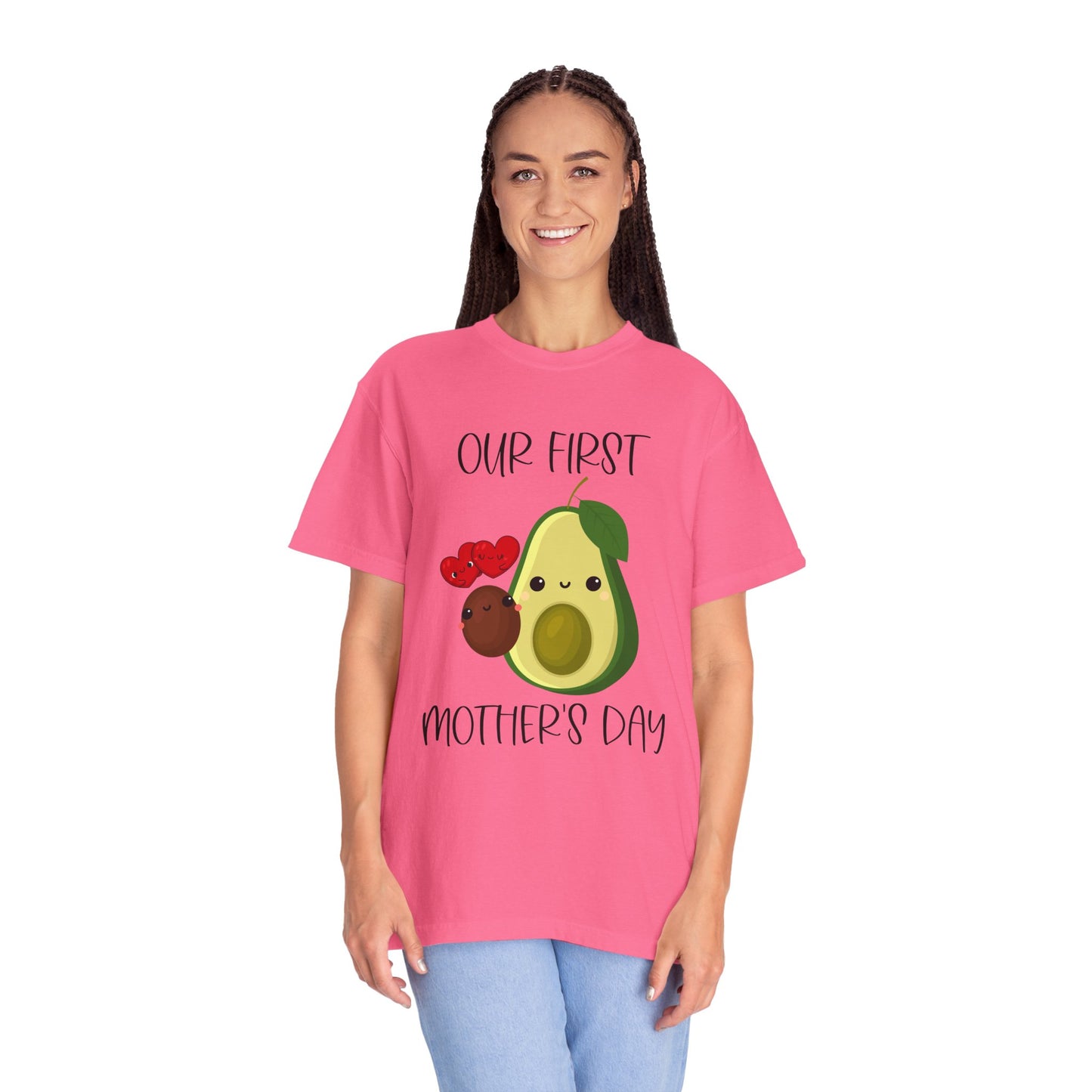 Our First Mother's Day Together (Avocado & Pit) - Comfort Colors Shirt