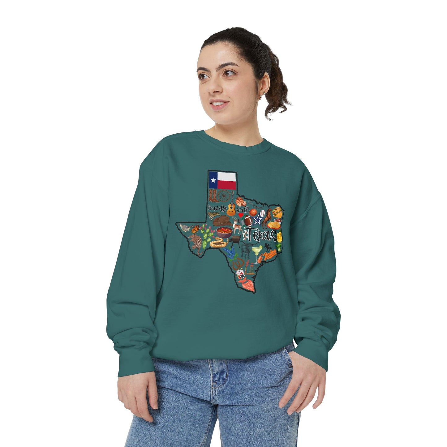 Beautiful State of Texas - Comfort Colors Sweatshirt