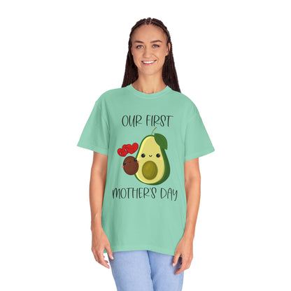 Our First Mother's Day Together (Avocado & Pit) - Comfort Colors Shirt