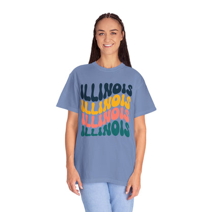 Retro Illinois - Comfort Colors Shirt