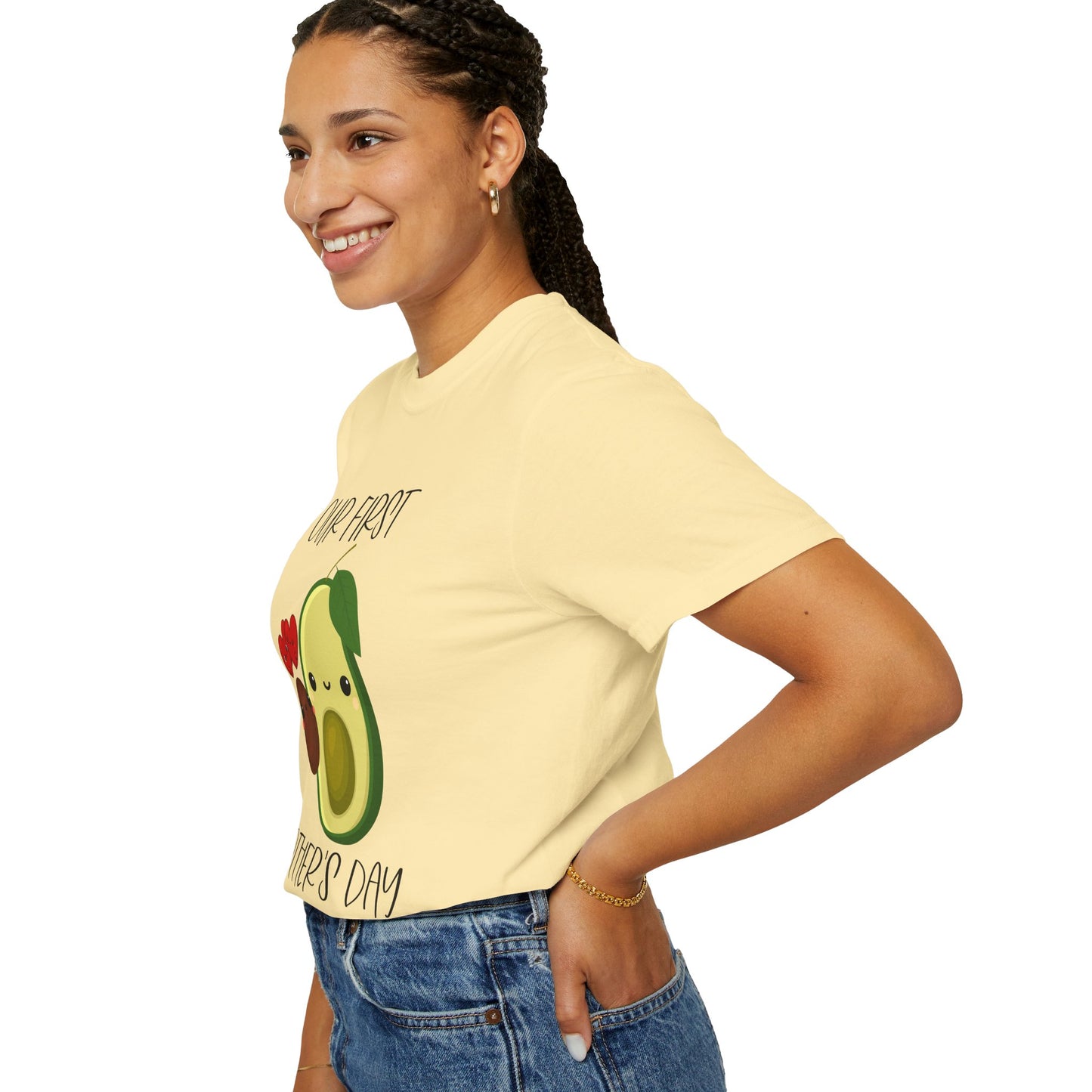 Our First Mother's Day Together (Avocado & Pit) - Comfort Colors Shirt