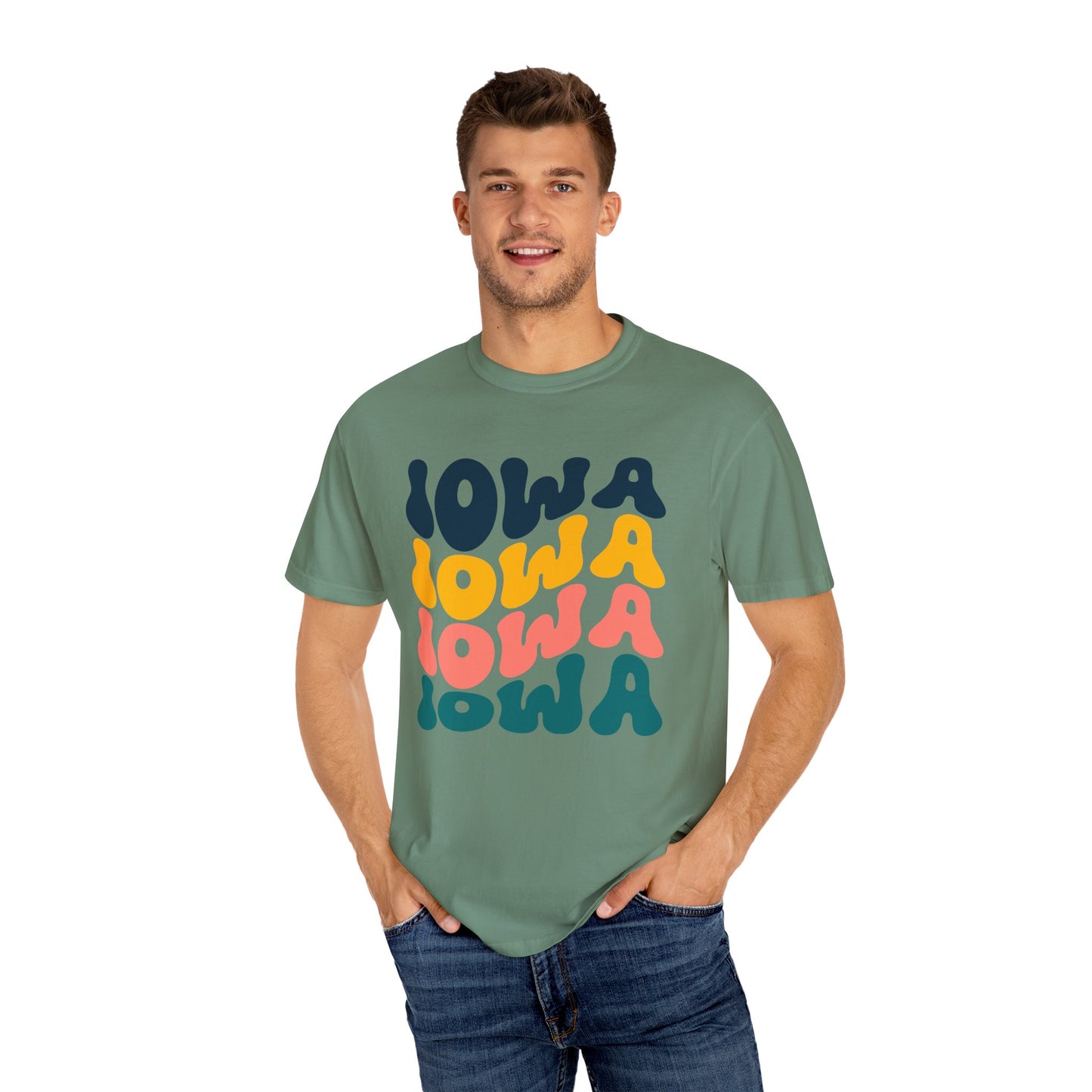 Retro Iowa - Comfort Colors Shirt