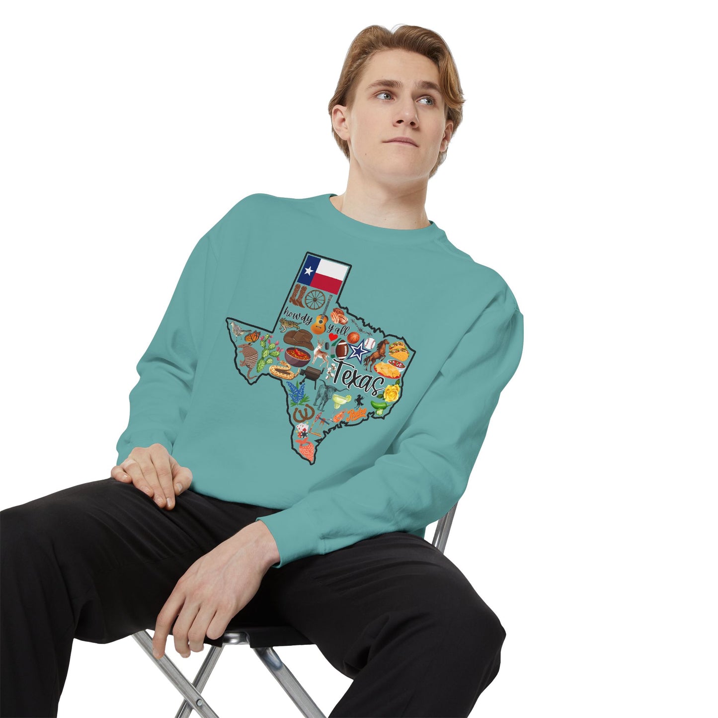 Beautiful State of Texas - Comfort Colors Sweatshirt