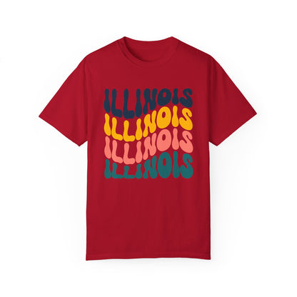 Retro Illinois - Comfort Colors Shirt