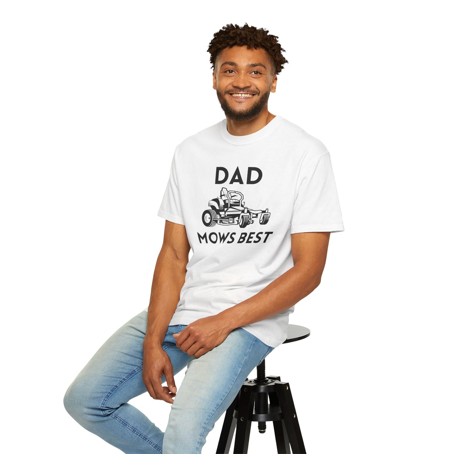 Dad Mows Best - Comfort Colors Shirt