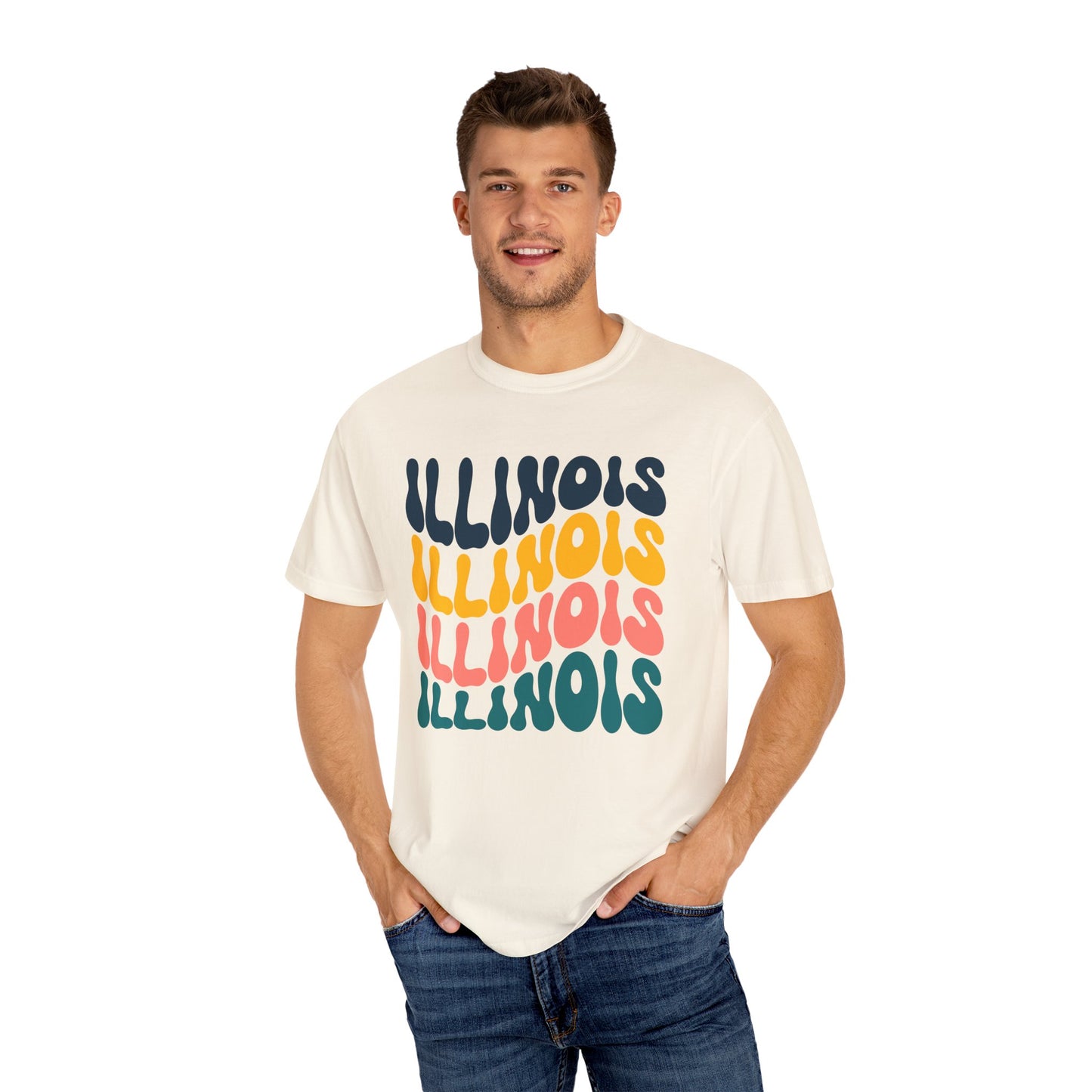 Retro Illinois - Comfort Colors Shirt