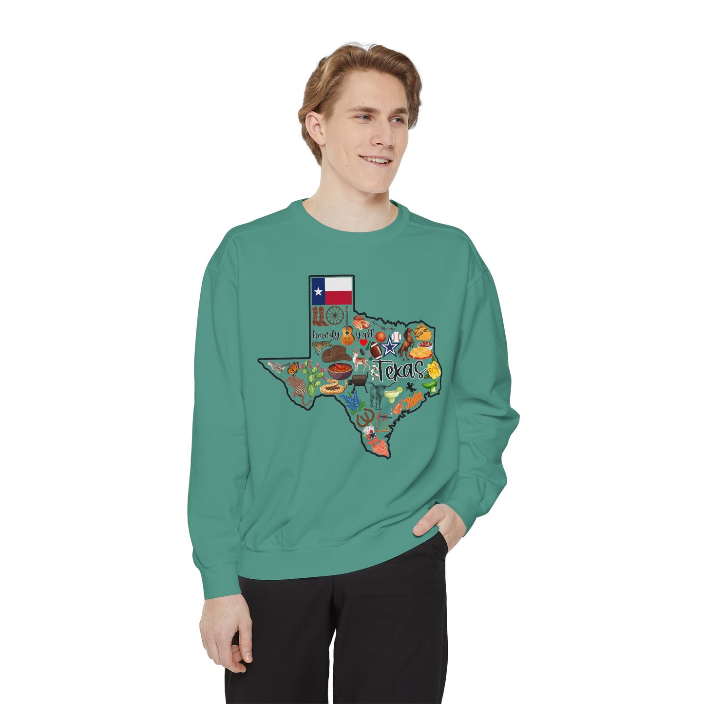 Beautiful State of Texas - Comfort Colors Sweatshirt