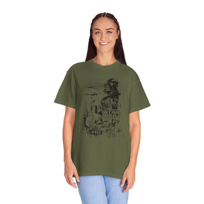 Star Wars Black Line Drawing - Comfort Colors Shirt