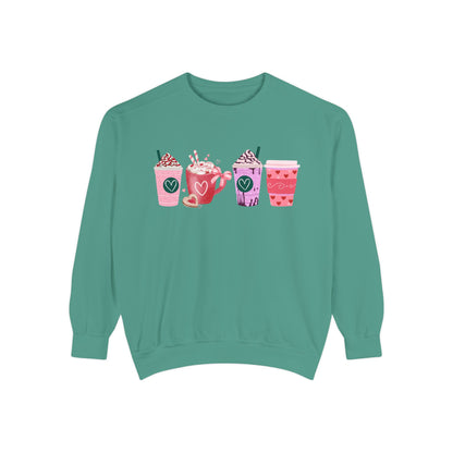 Valentine's Coffee - Comfort Colors Sweatshirt