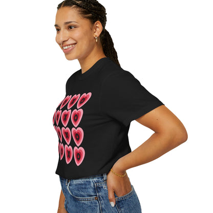 Retro Heart X's and O's - Comfort Colors Shirt