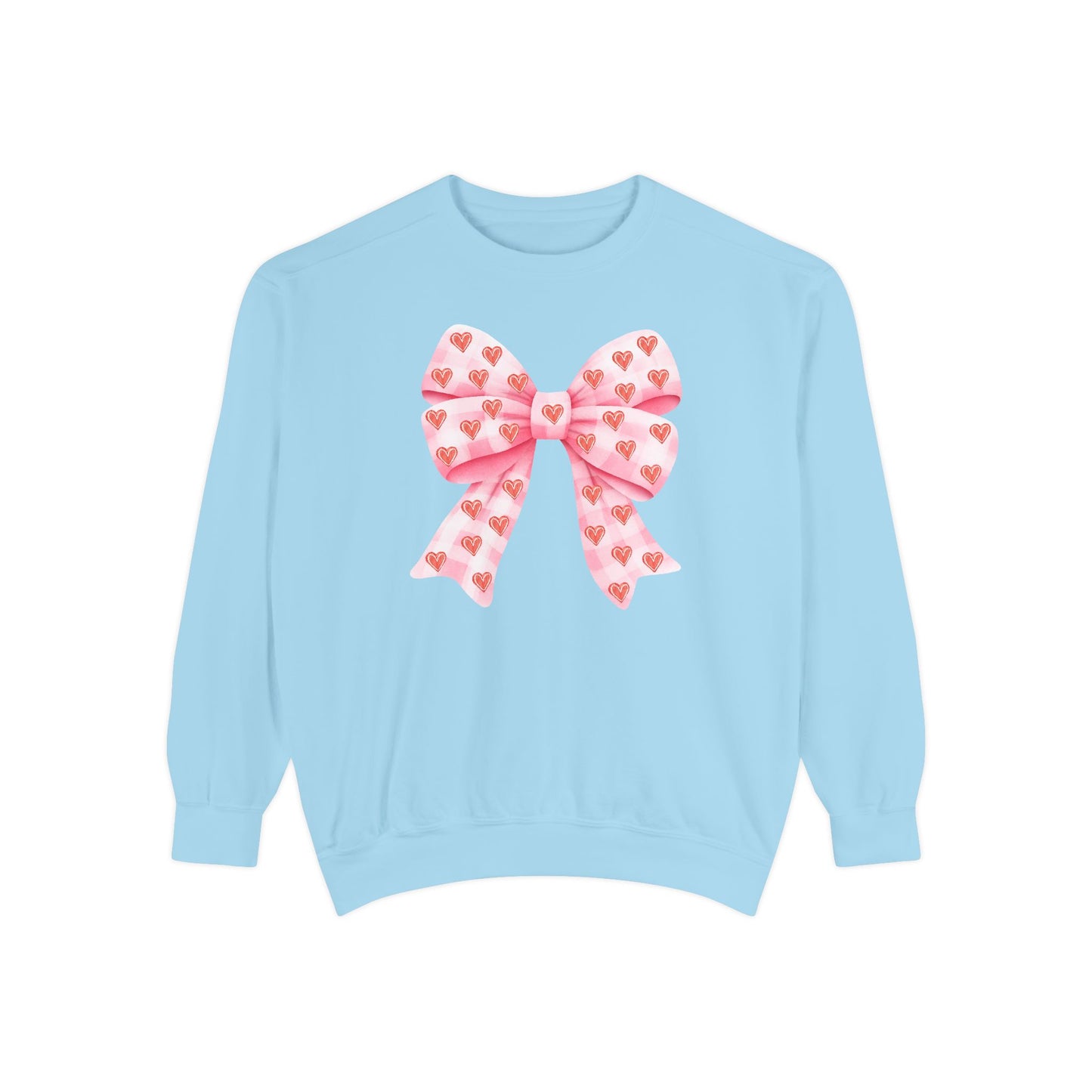 Pink Bow & Hearts - Comfort Colors Sweatshirt