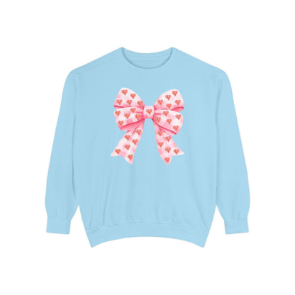Pink Bow & Hearts - Comfort Colors Sweatshirt